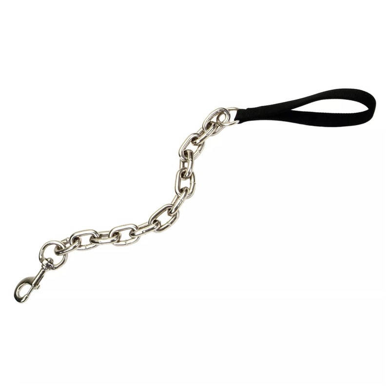 Coastal Pet - Giant Chain Dog Traffic Leash with Nylon Handle, Black, 1" x 30" - Image 1